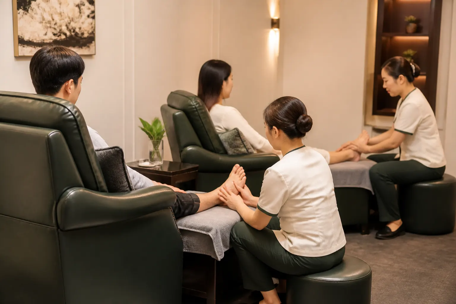 Two guests enjoying side-by-side Privé experiences